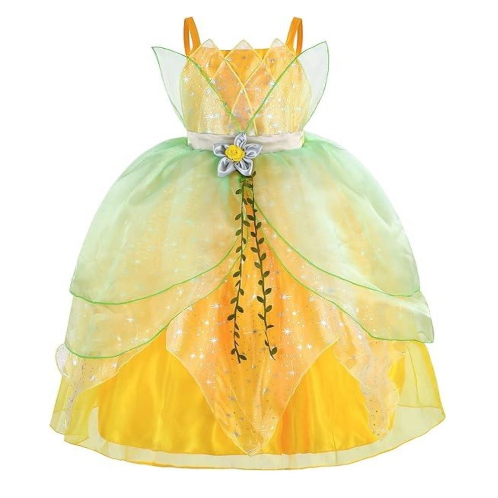 Princess Tiana Dress | Little Girls Birthday Party Dress | Birthday Gift